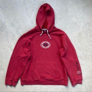 Vintage Nautica N red pullover hoodie - size L